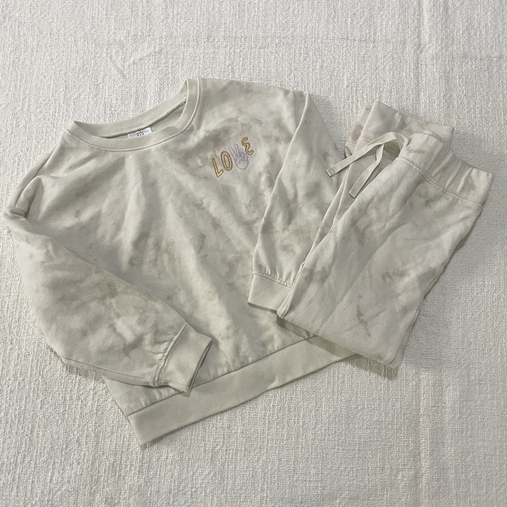 Gap Kids Girls 5 Youth Sweatsuit Set Hoodie Pants Preppy School Classic